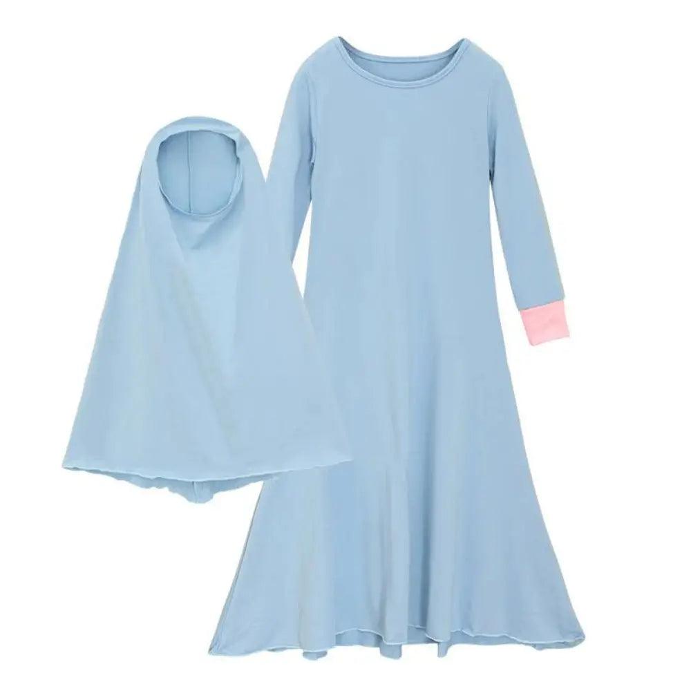 MJ012 Solid Two Colour Two Piece Kids Jlibab Mariam's Collection