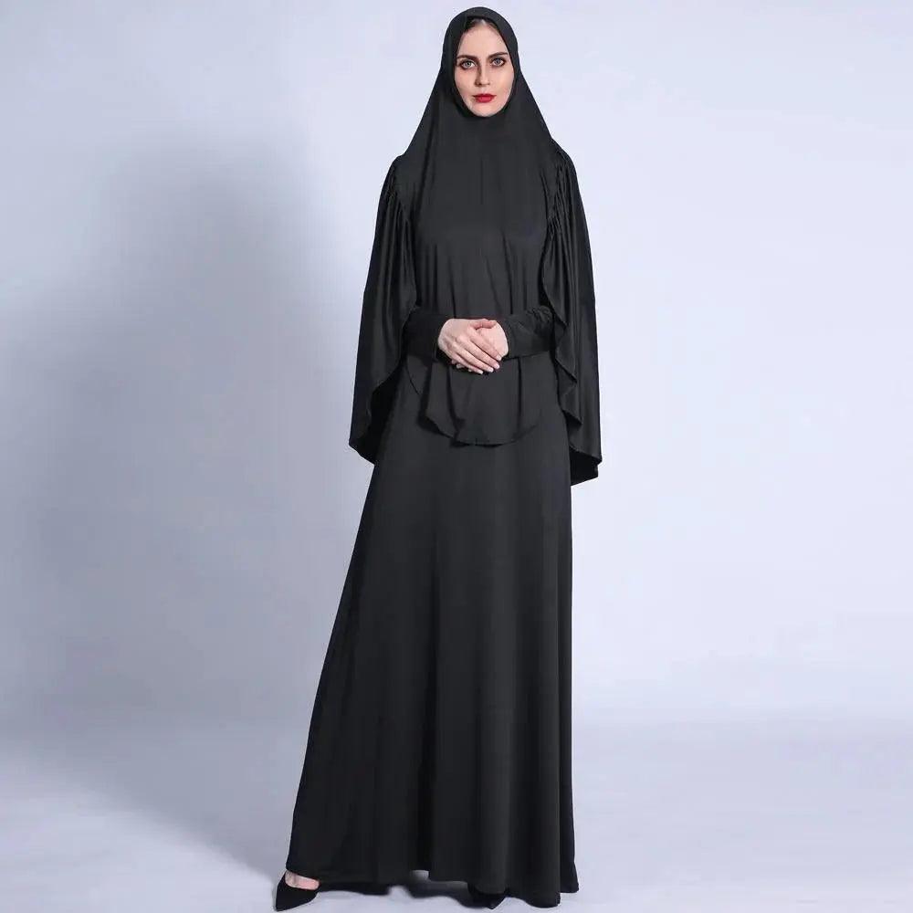 MJ002 Jersey Pleated Back Two Pieces Jilbab Mariam's Collection