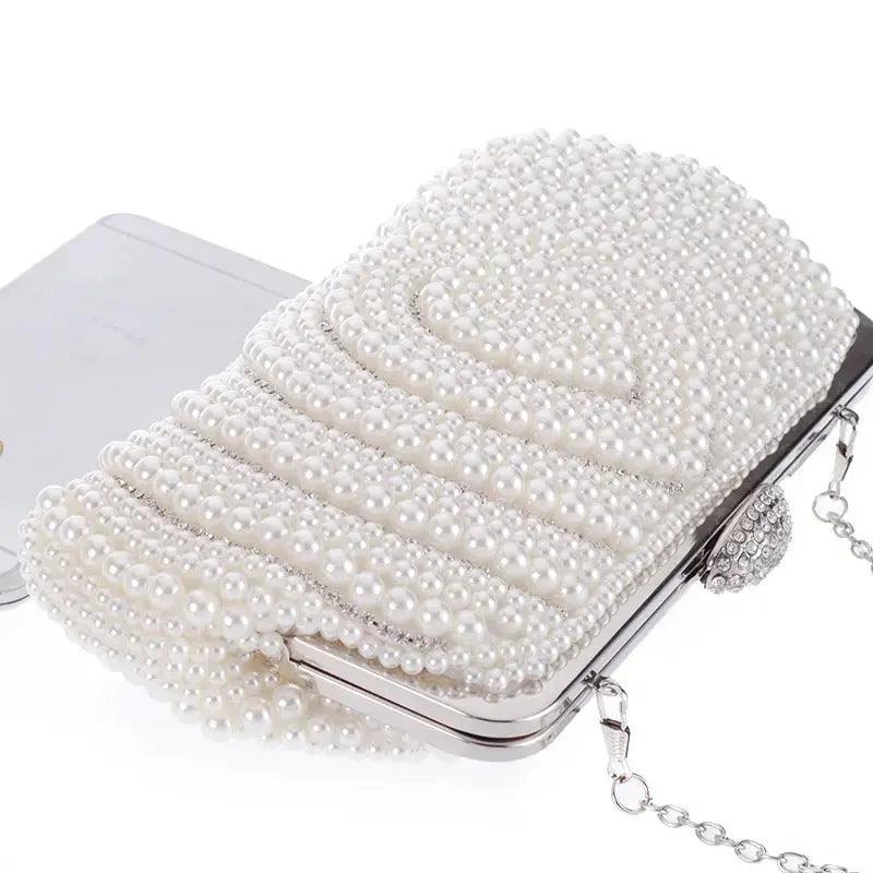 MAC023 Pearl beaded clutch bag Mariam's Collection