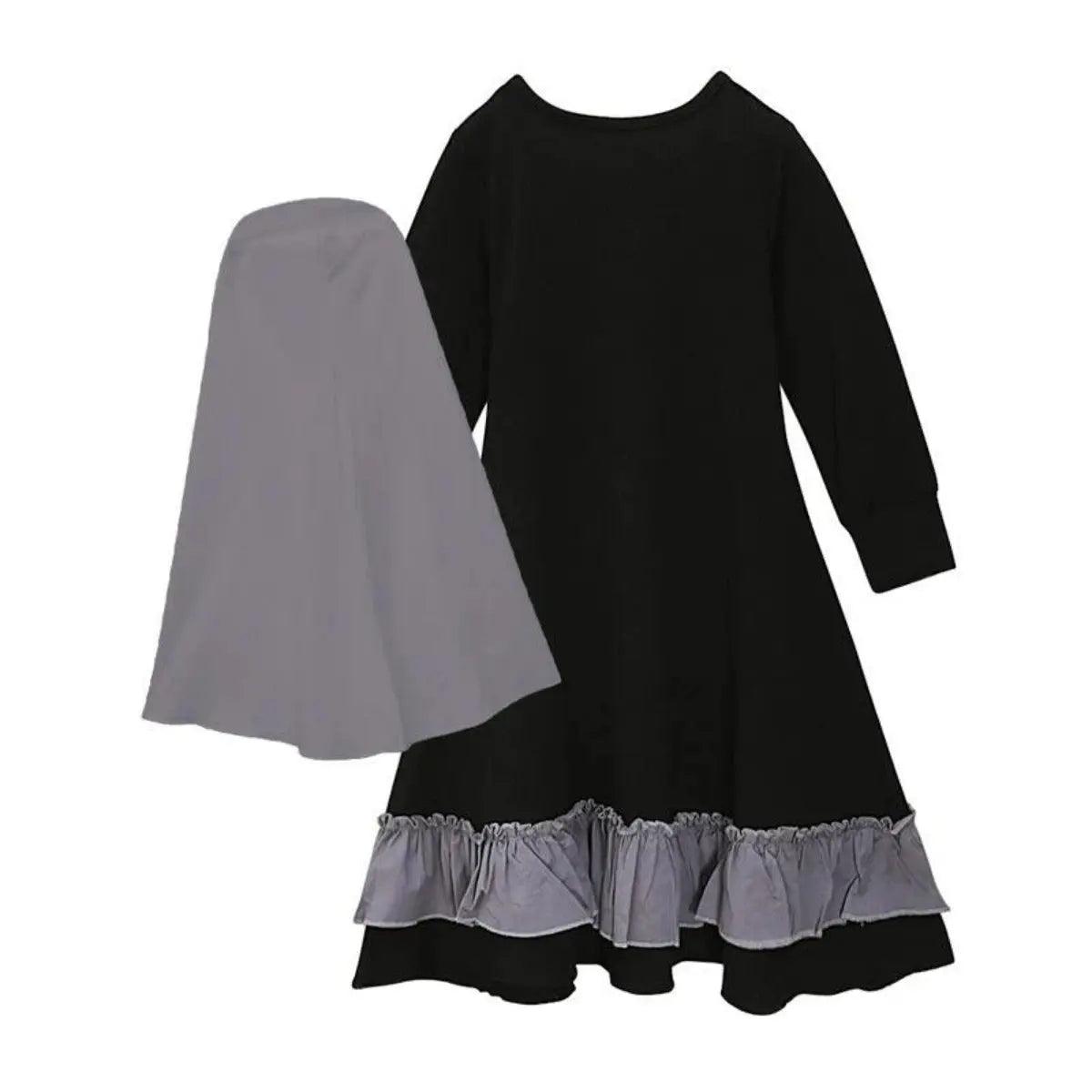 MJ014 Black Two Piece Kids Jlibab With Bow Tie Mariam's Collection