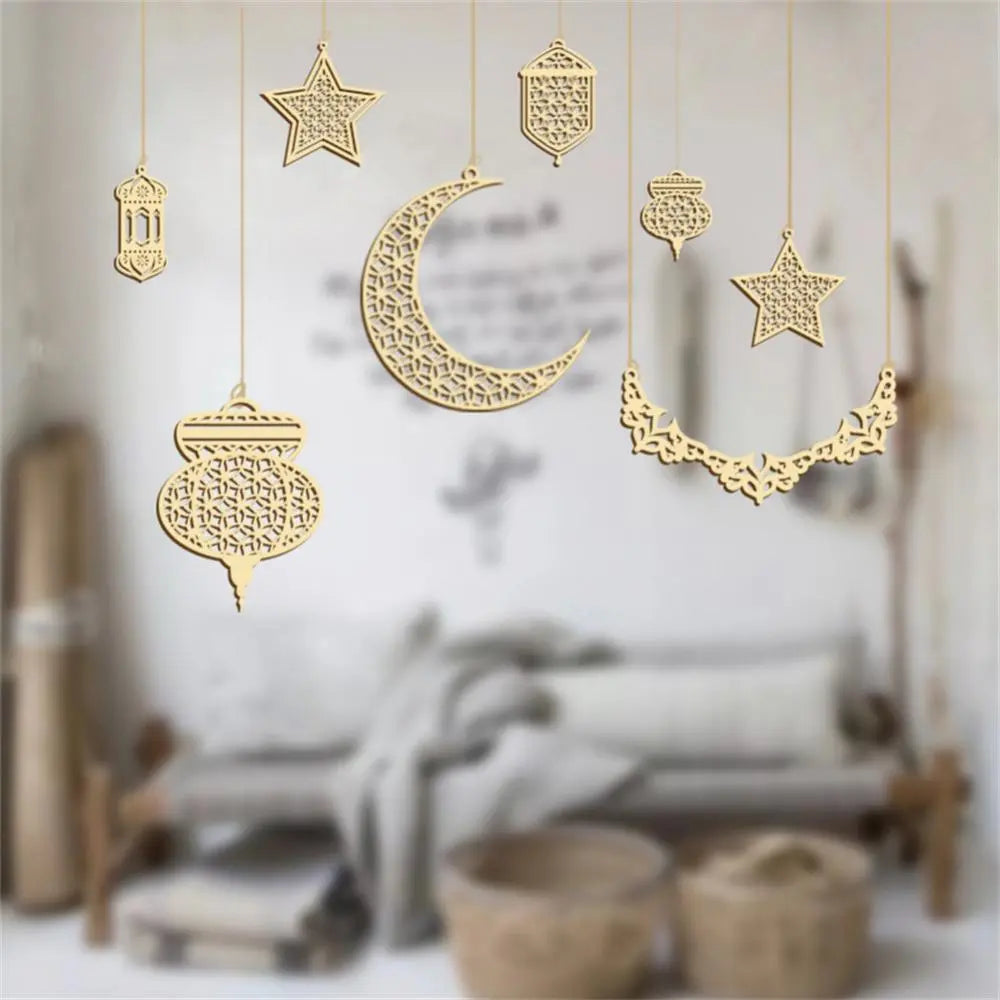 MR020  Wooden Ramadan & Eid Mubarak Decoration - Mariam's Collection