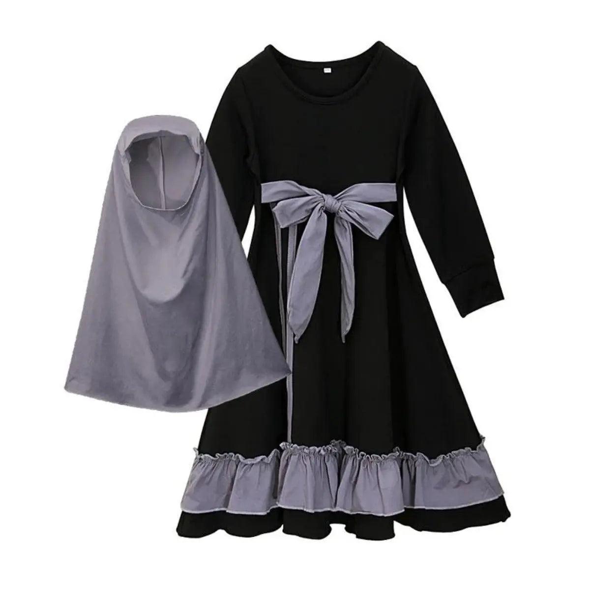 MJ014 Black Two Piece Kids Jlibab With Bow Tie Mariam's Collection