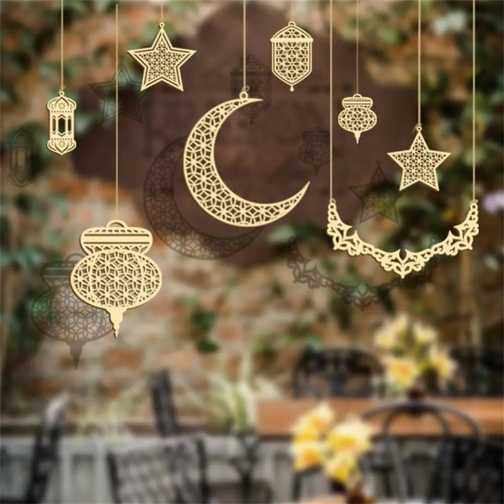 MR020  Wooden Ramadan & Eid Mubarak Decoration - Mariam's Collection