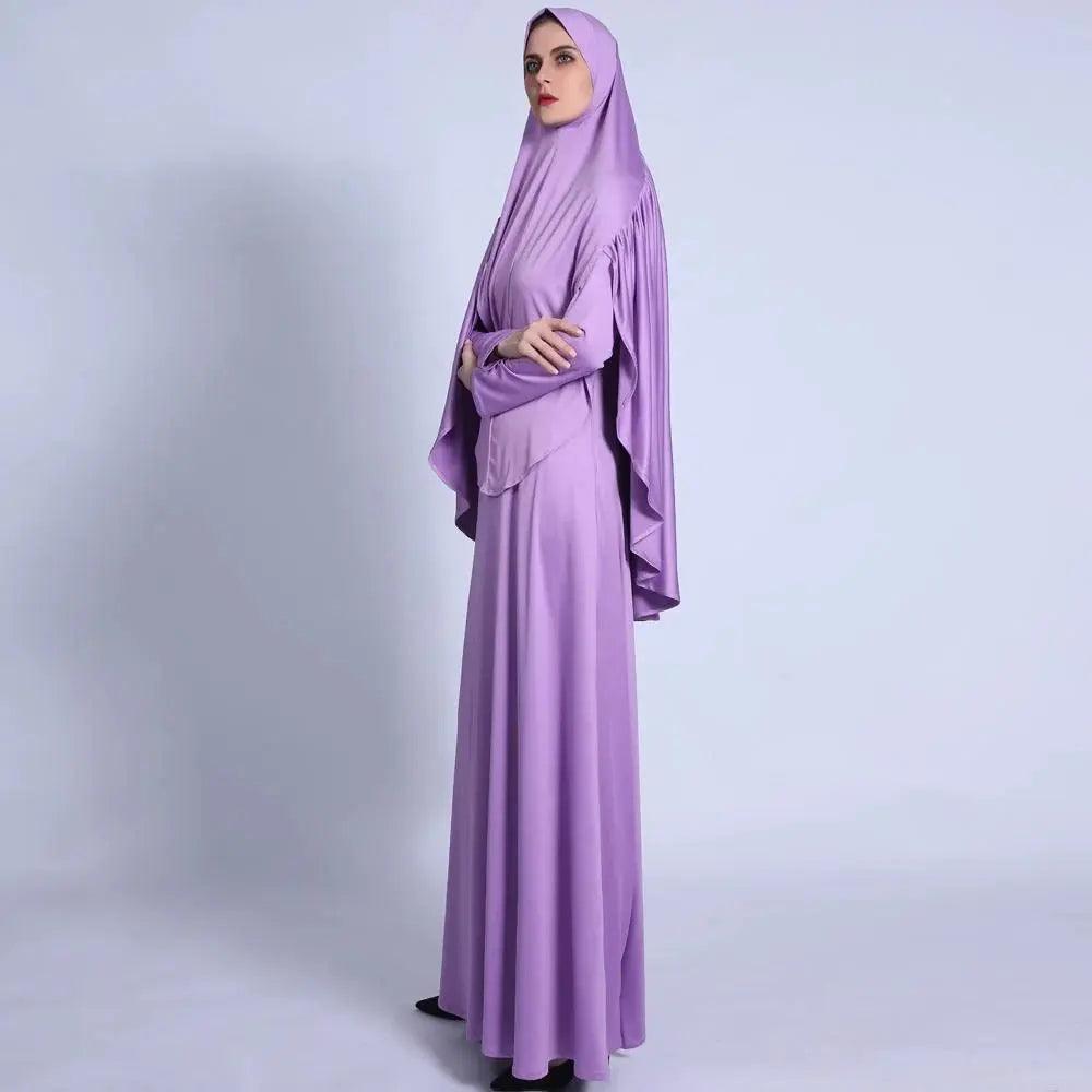 MJ002 Jersey Pleated Back Two Pieces Jilbab Mariam's Collection