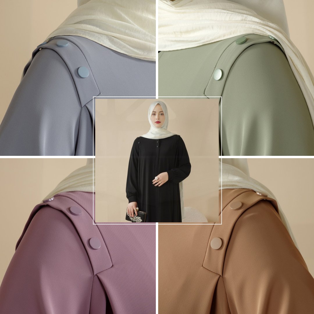 Buttoned Abaya: Elegance Meets Simplicity October 2024 - Mariam's Collection