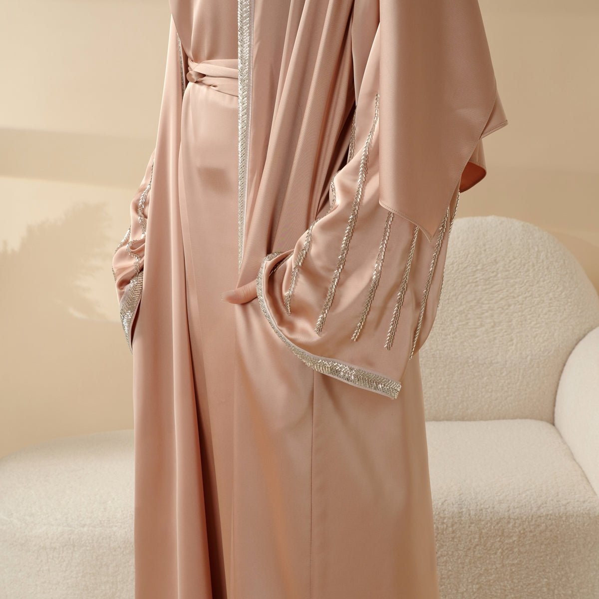 Celebrate Ramadan and Eid with Elegance: Our Champagne Gold Eid Abaya - Mariam's Collection