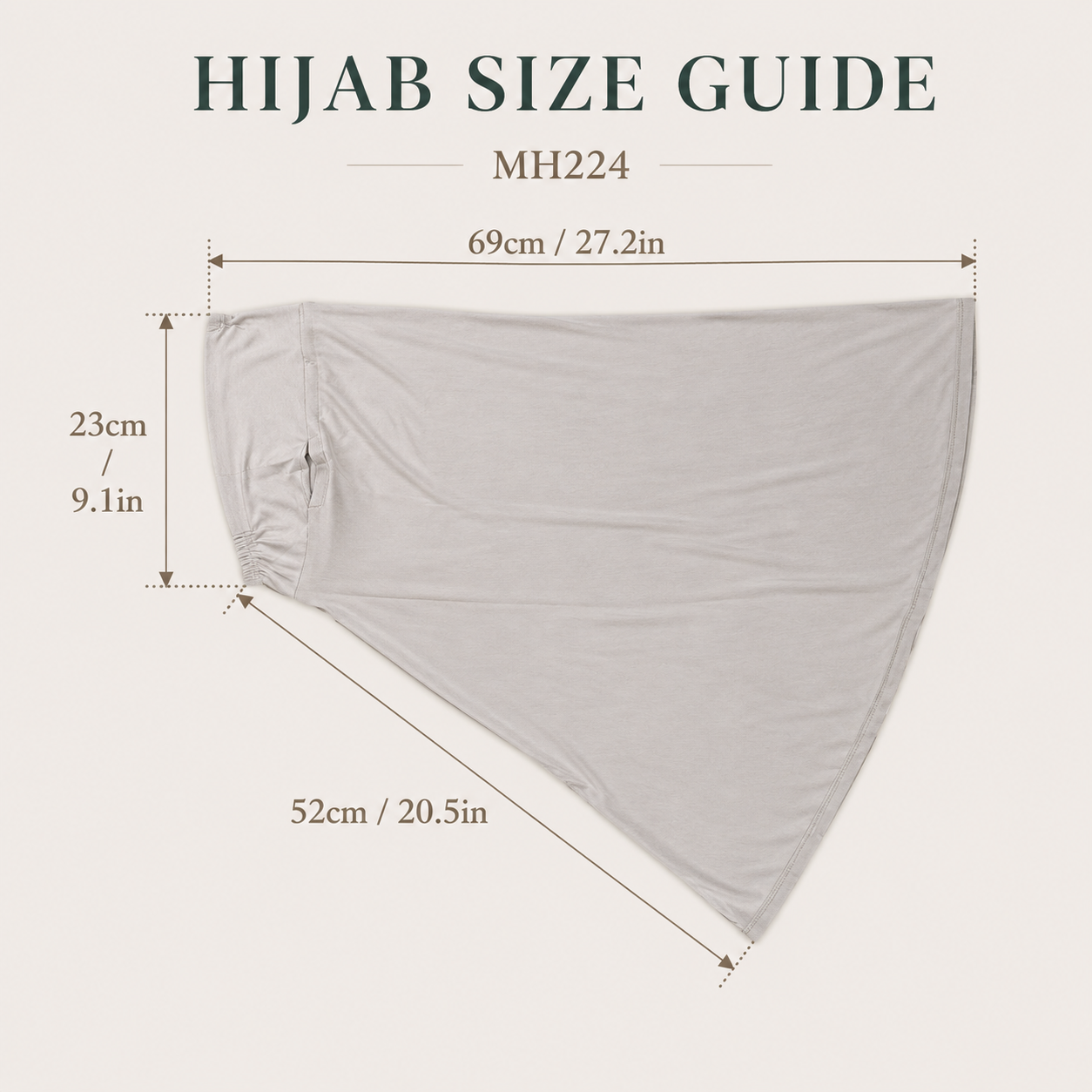 Stretch-Fit Instant Hijab — Cotton Modal, Earphone-Friendly (MH224)
