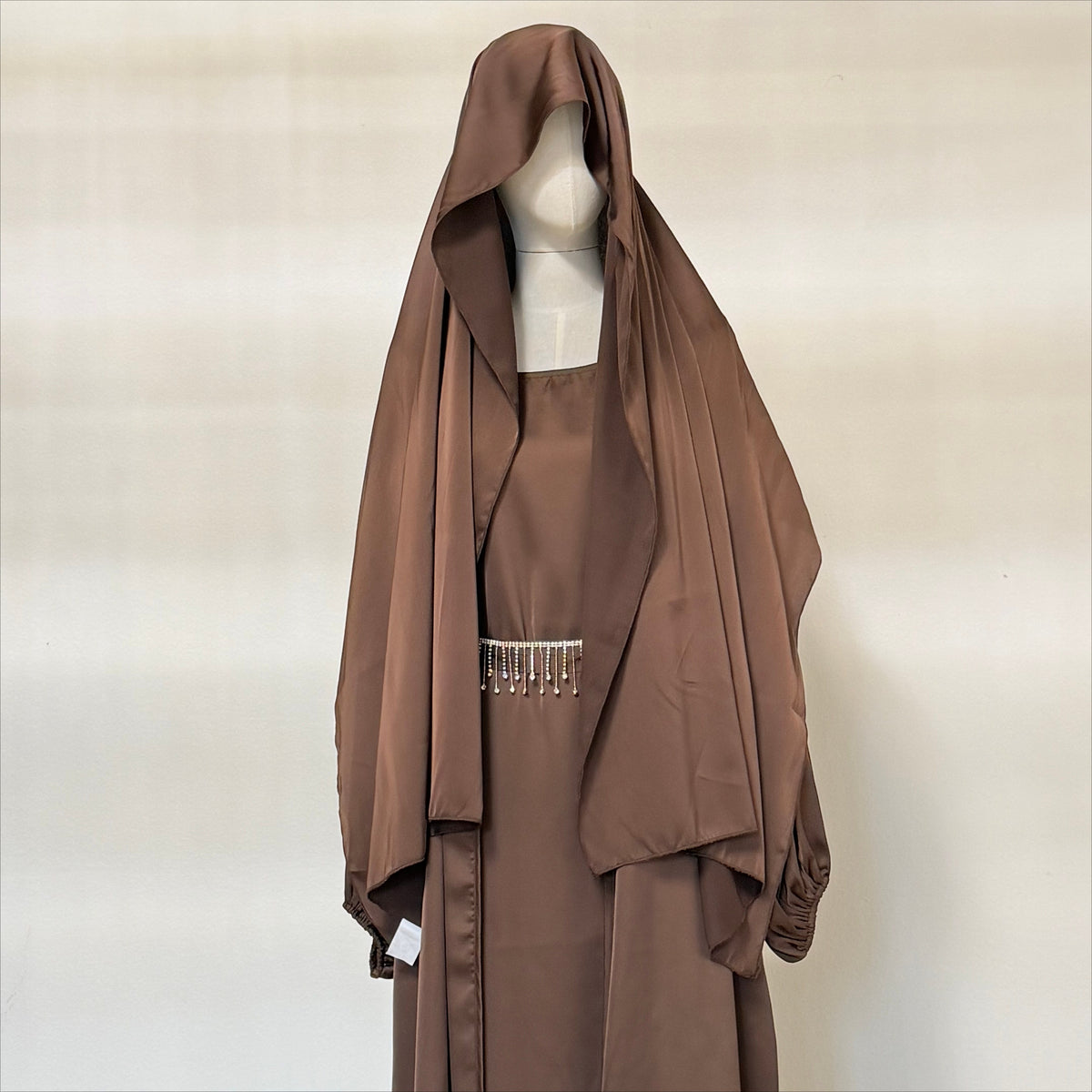 Archive Piece Satin-Look Long Robe Three-Piece Set - MP067 (Size M Only)