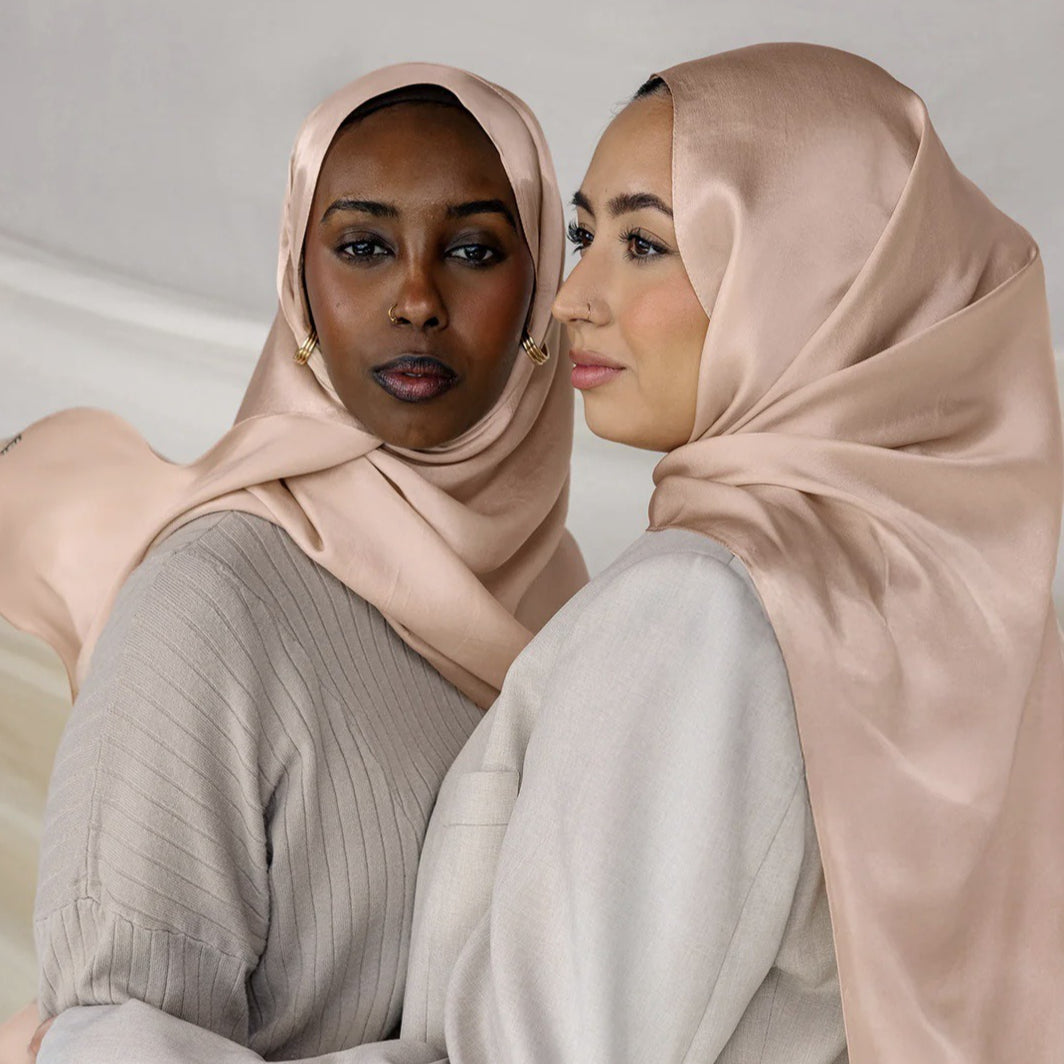 Versatile Headscarf Satin Solid Color Hijab (MH168)