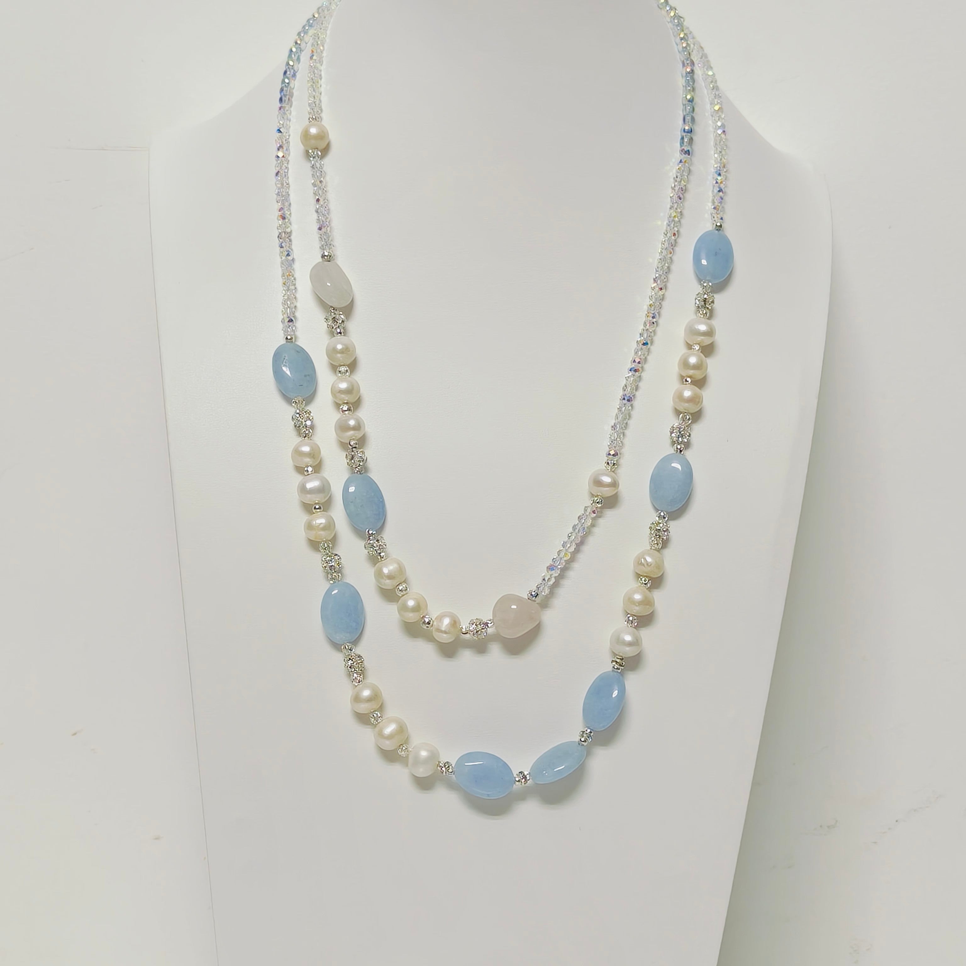 Versatile Adornment Stratified Brilliance Necklace Set (MAC344)