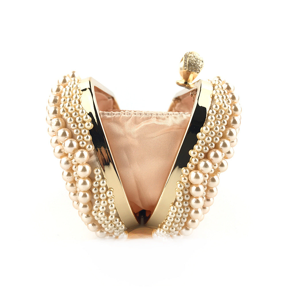 Hand-Beaded Pearl Evening Elegance Handbag (MAC286)