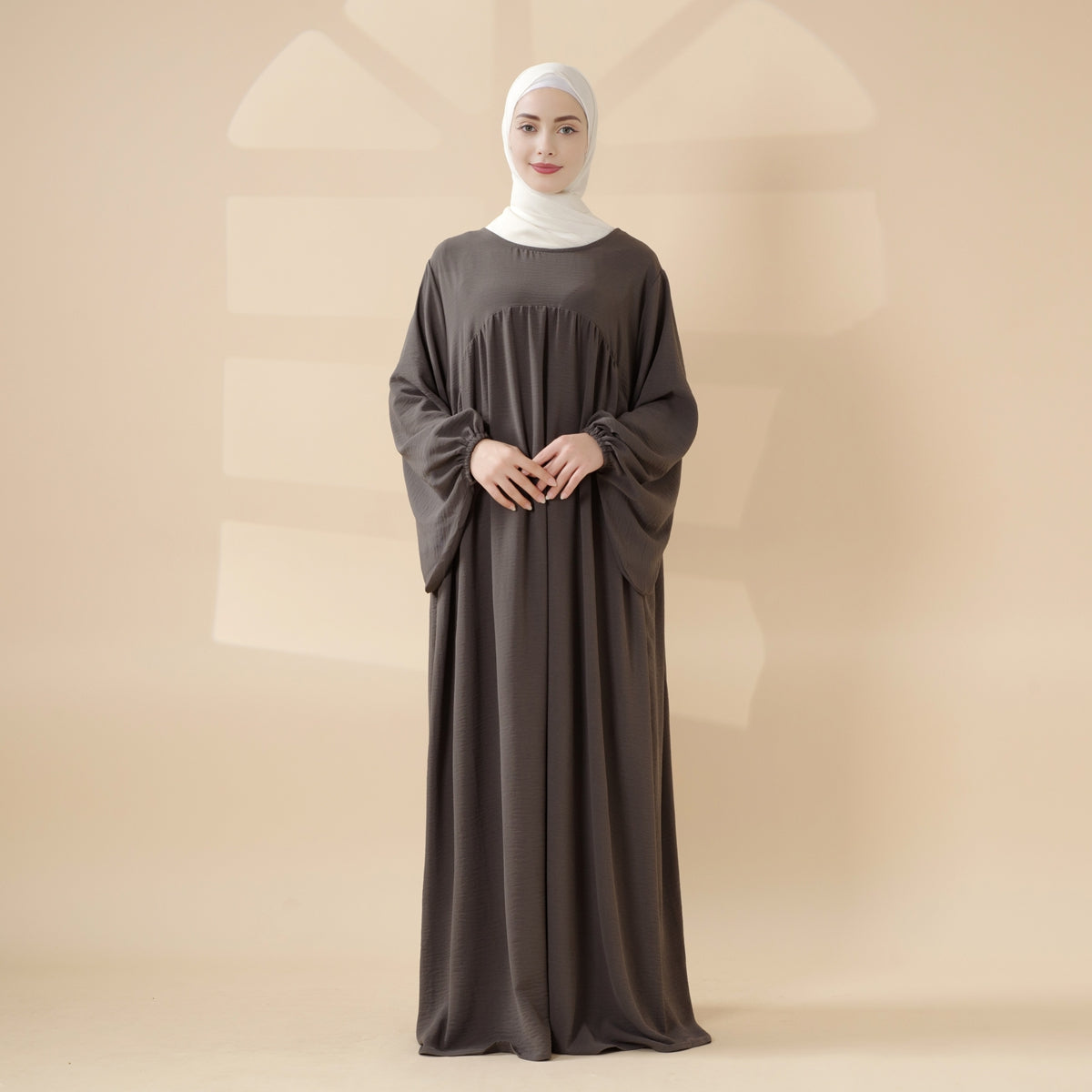 MA035 عباية كريب جديدة ذات وجهين