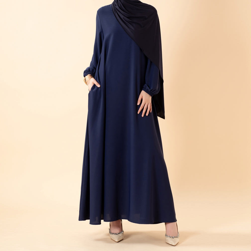 Essential Premium Versatile Pockets Umbrella Cut Abaya (MA113) - Mariam's Collection