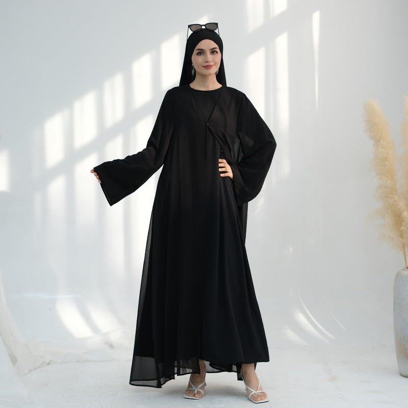 Premium Chiffon 3-Piece Set Abaya(MOA231)