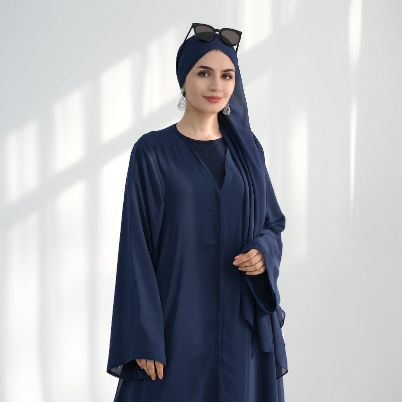 Premium Chiffon 3-Piece Set Abaya(MOA231)
