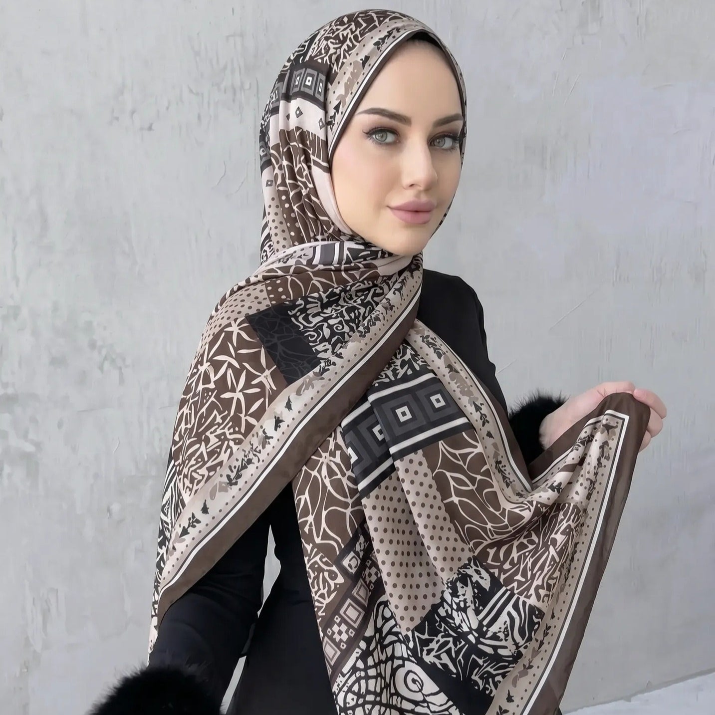 Printed Hijab Scarf(MH239)
