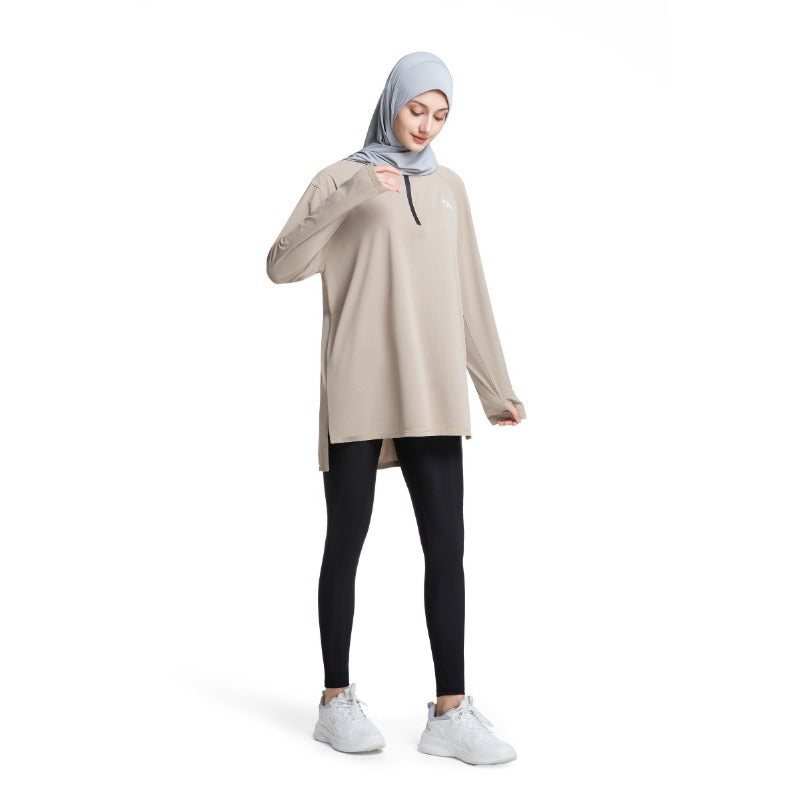 Women's Quick Dry Half Zip Running Top(MS115)