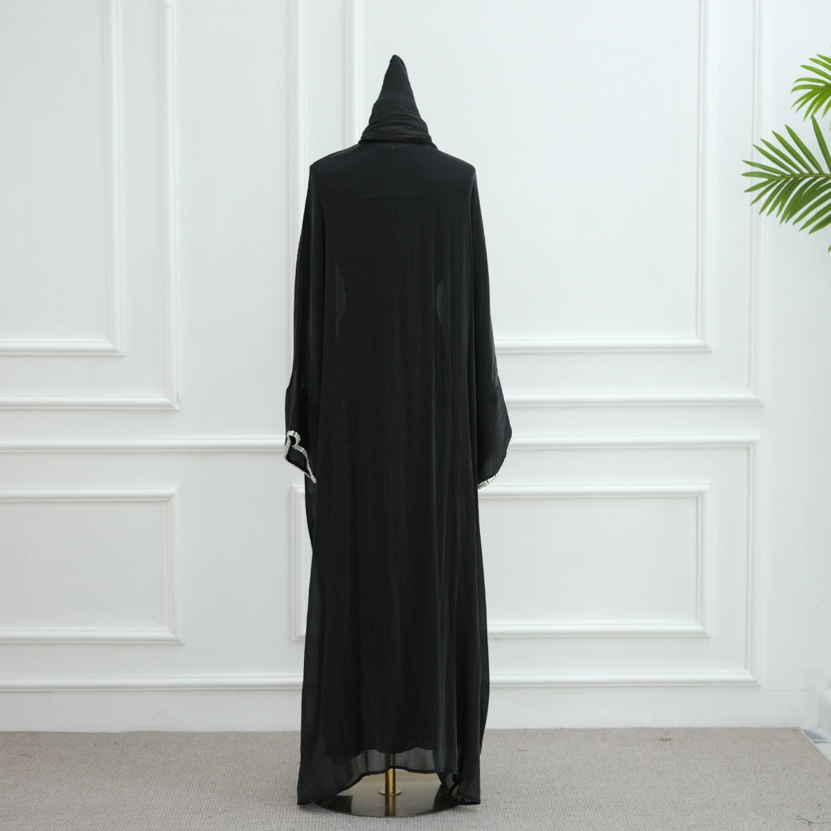 Luxe Beaded Cardigan Abaya |  Modest Luxury Evening Wear Beading-Embellished Robes (MOA195)