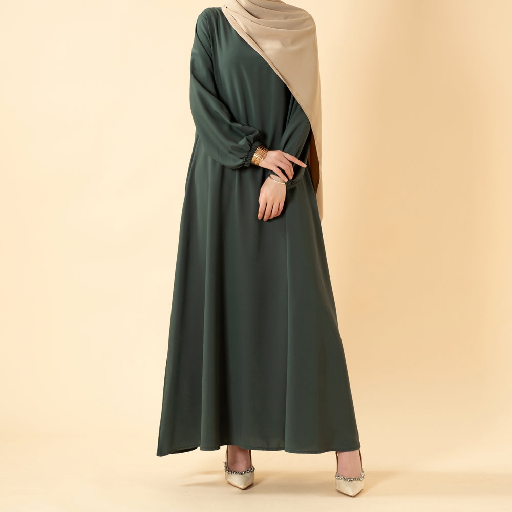 Essential Premium Versatile Pockets Umbrella Cut Abaya (MA113) - Mariam's Collection