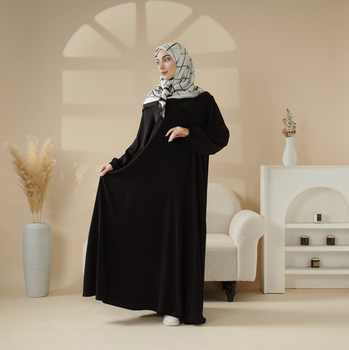Essential Premium Versatile Pockets Umbrella Cut Abaya (MA113)