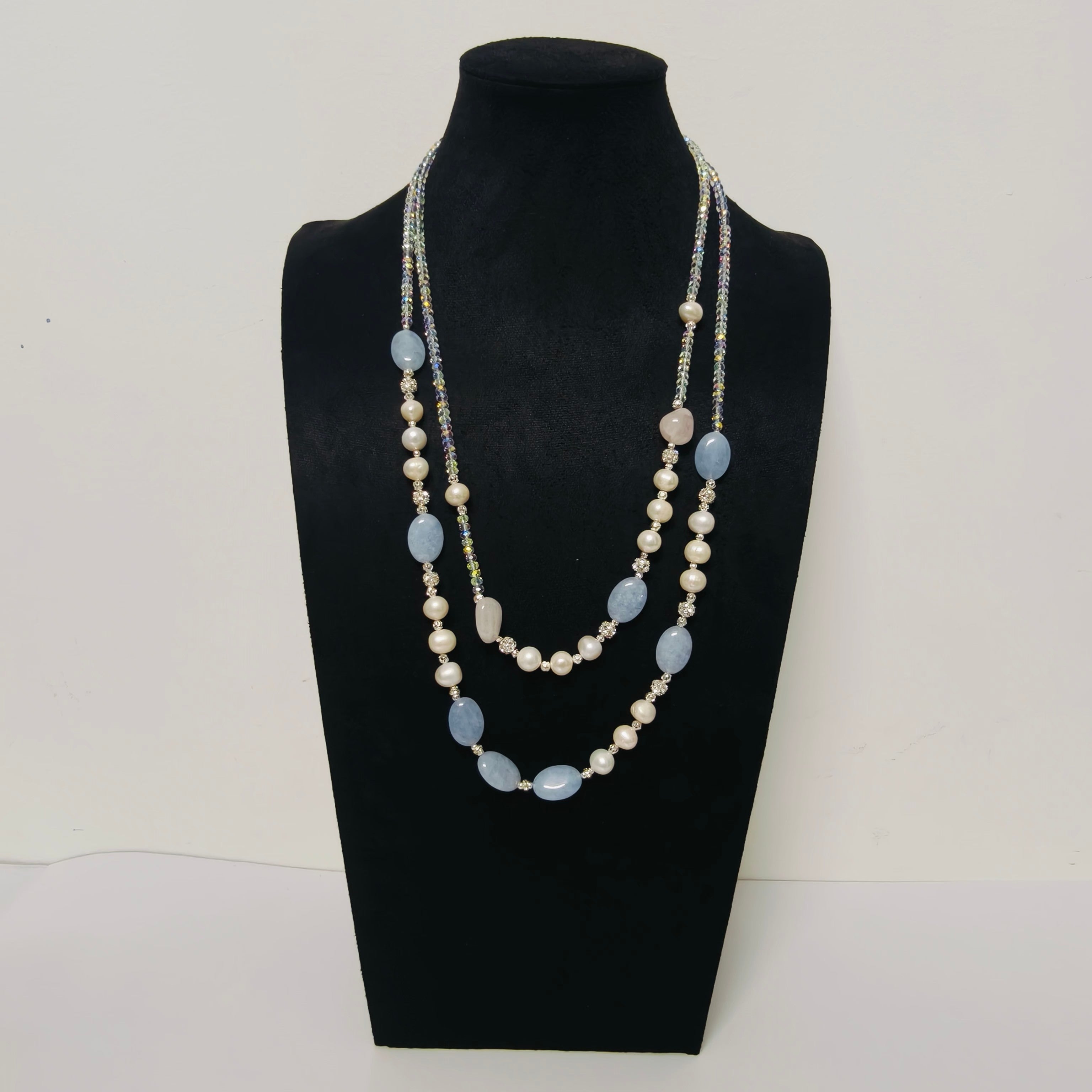 Versatile Adornment Stratified Brilliance Necklace Set (MAC344)