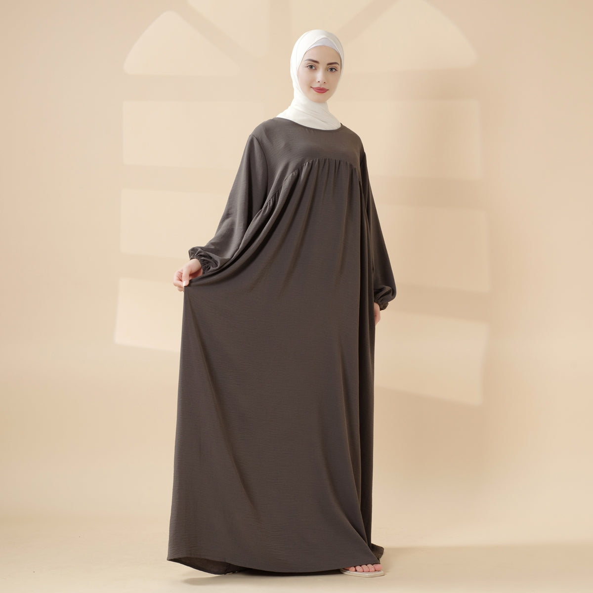 MA035 عباية كريب جديدة ذات وجهين