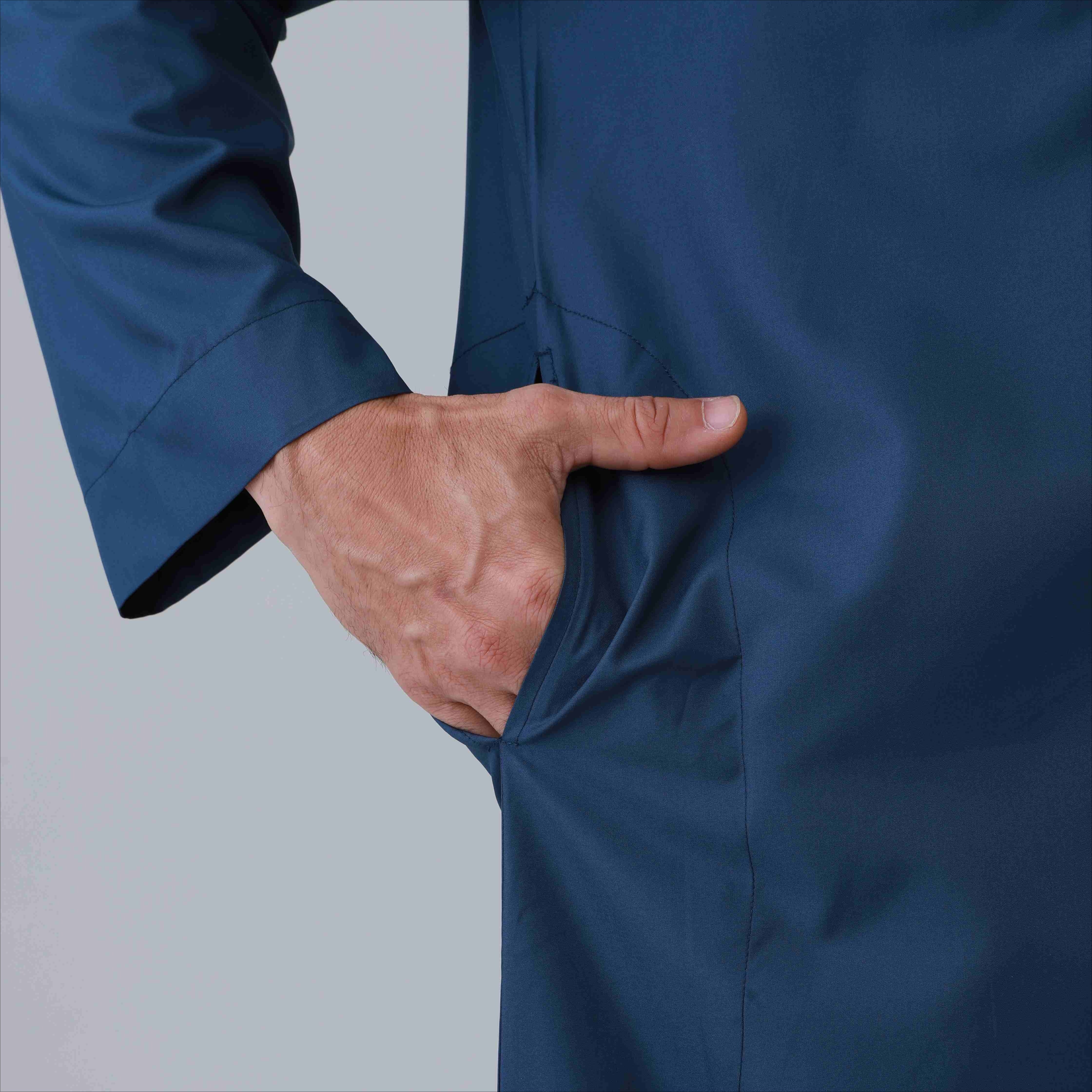 Men's Solid Color Thobe with Button Placket(MT036)