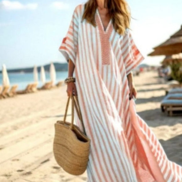 Printed Kaftan Maxi Dress(MS419)