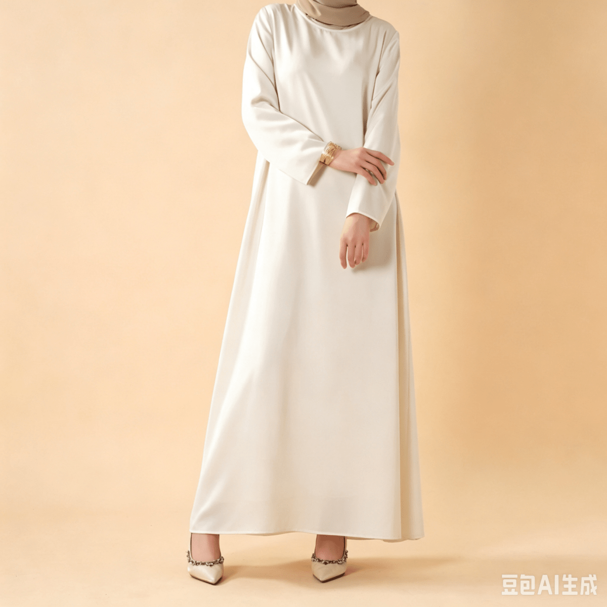 3D Butterfly Embroidered Open Abaya Cardigan with Waist Belt(MOA303) - Mariam's Collection