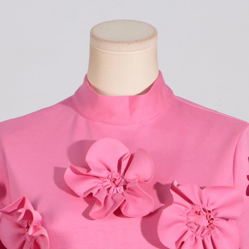 3D Floral Appliqué Maxi Dress(MS356) - Mariam's Collection