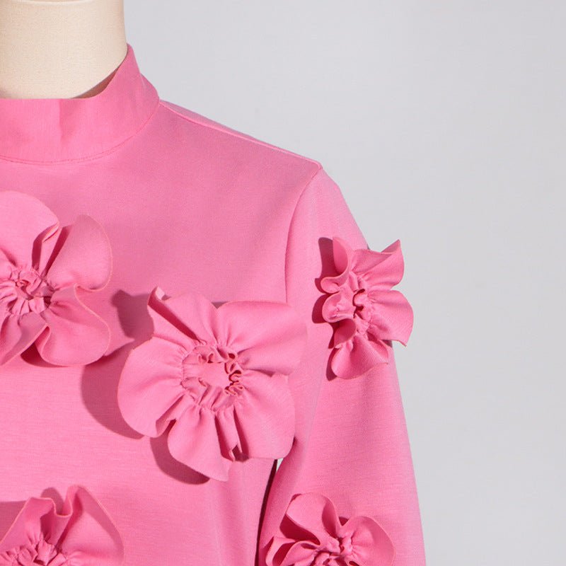 3D Floral Appliqué Maxi Dress(MS356) - Mariam's Collection