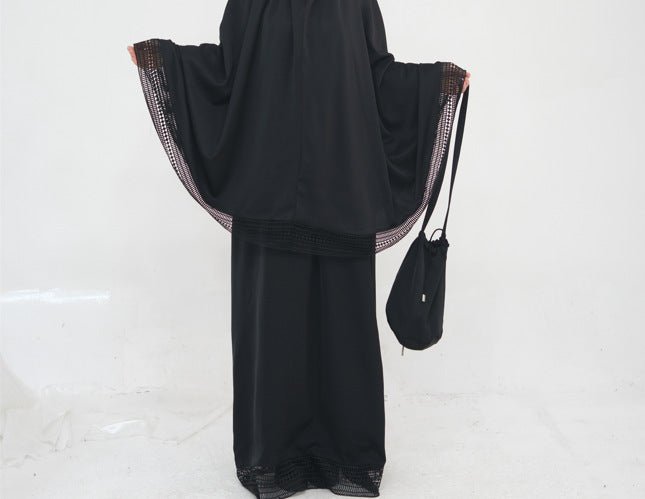 4 - Piece Nida Prayer Set with Lace Trim(MK031) - Mariam's Collection