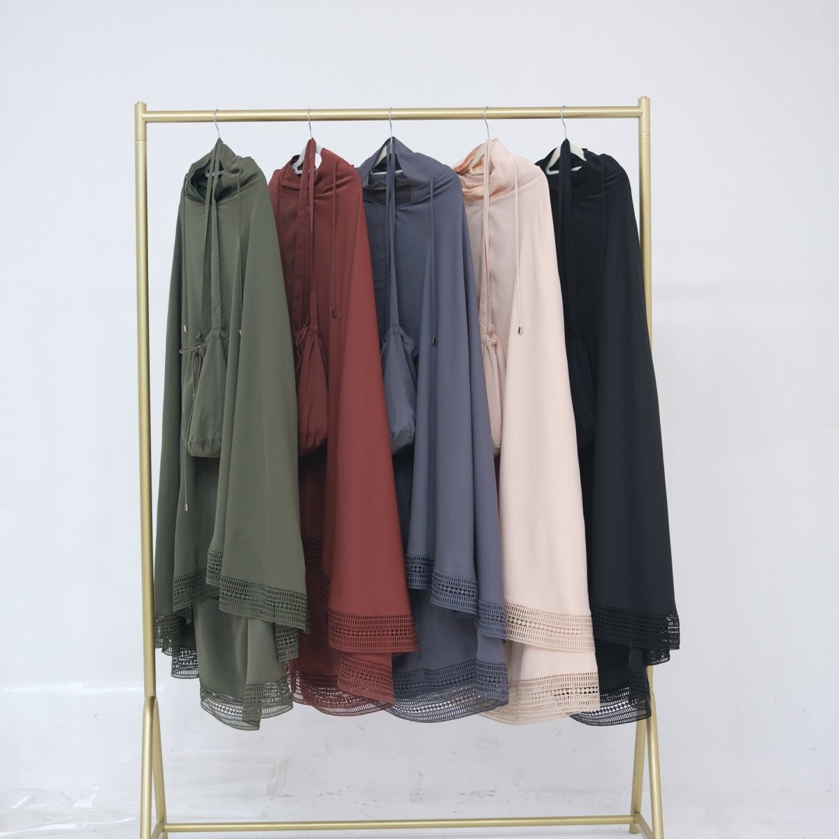 4 - Piece Nida Prayer Set with Lace Trim(MK031) - Mariam's Collection