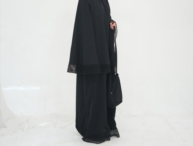 4 - Piece Nida Prayer Set with Lace Trim(MK031) - Mariam's Collection