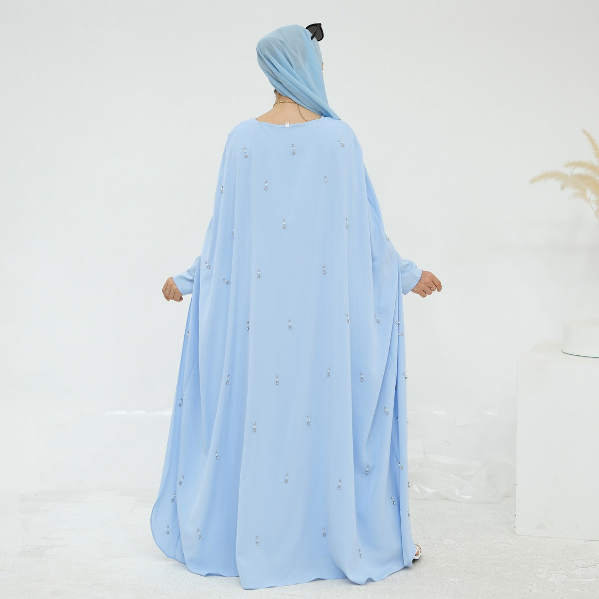 Celestial Beaded Luxury Muslim Abaya Set | Modest Dresses with Beading Detailing (MA266)