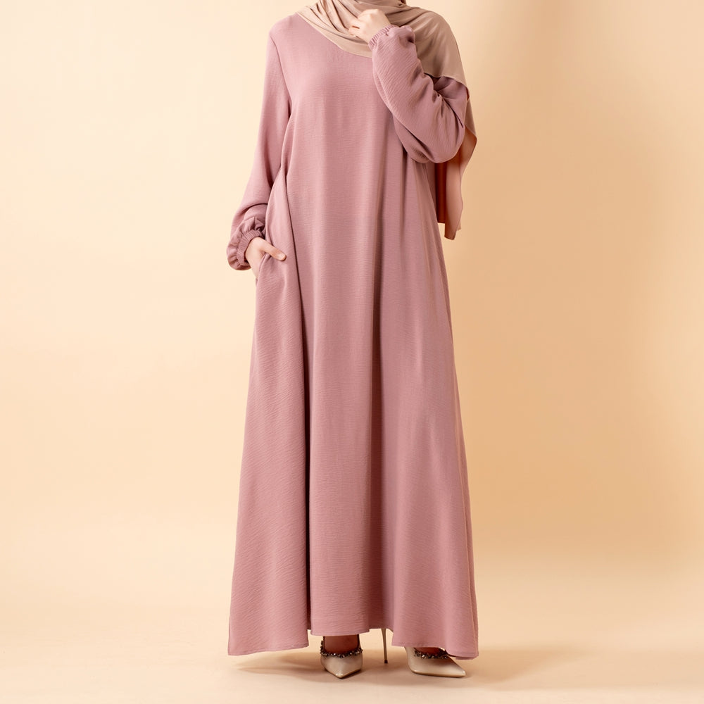 Essential Flow Crepe Maxi Dress with Pockets(MA385)