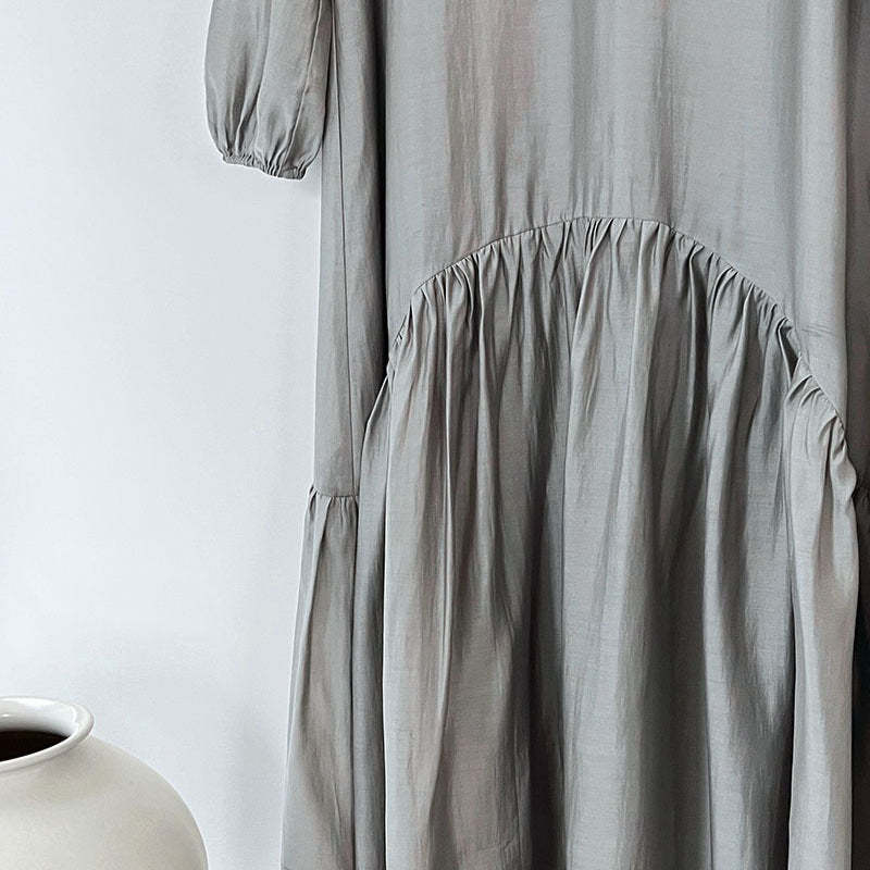 French-Inspired Ruffle Hem Maxi Dress(MS549)