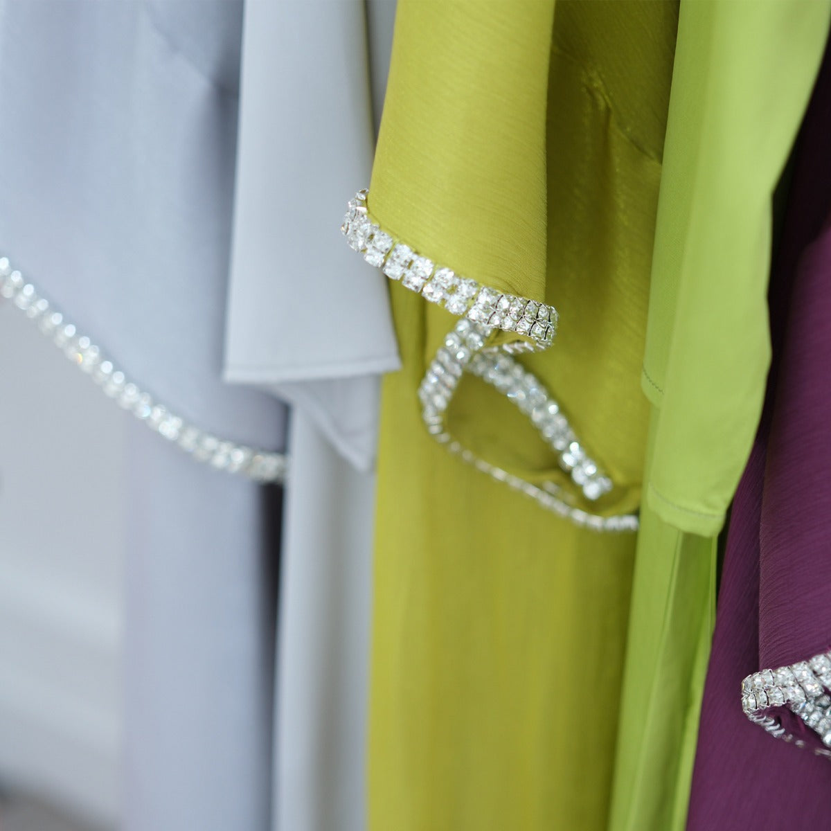 Luxe Beaded Cardigan Abaya |  Modest Luxury Evening Wear Beading-Embellished Robes (MOA195)