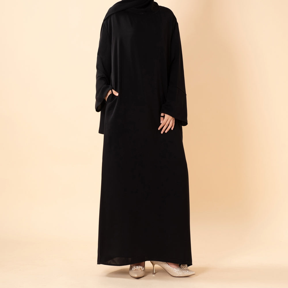 Premium One-Piece Hijab Abaya for Women | Nida Fabric Travel Abaya (MJ024)