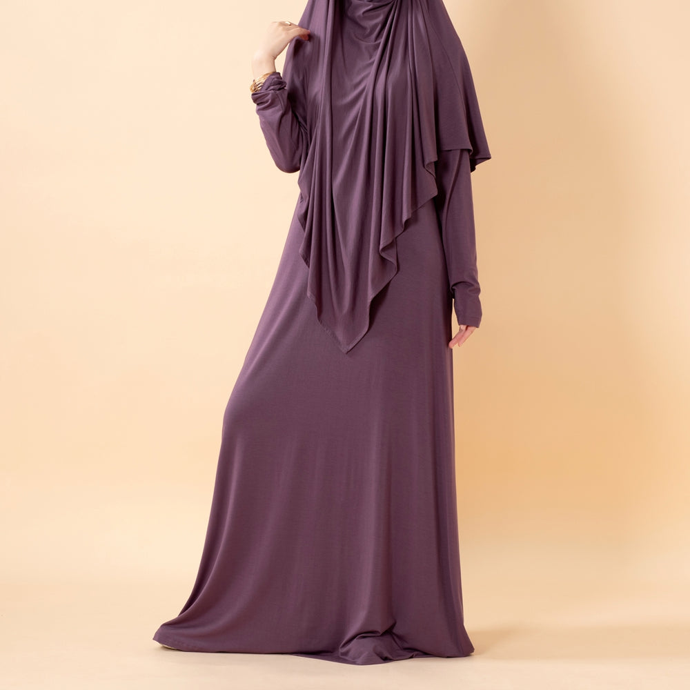 Serenity Veil Set | Premium Lenzing™ Modal Khimar & Dress Two-Piece Set (MK029)