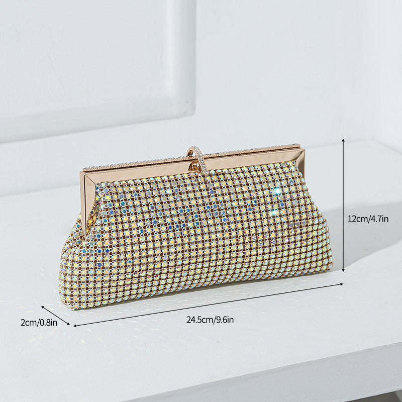 Handmade Rhinestone Crystal Evening Clutch Bag – Luxury Sparkling Party Handbag (MAC487)