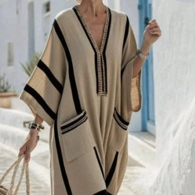 Printed Kaftan Maxi Dress(MS419)
