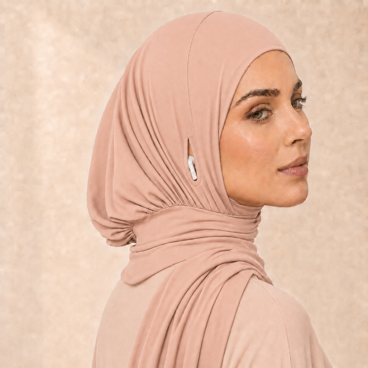 Instant Hijab | Snap-Close, Ohrhörer-freundlich, Baumwoll-Modal (MH225)