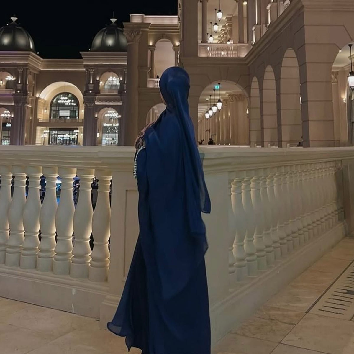 Luxe Beaded Cardigan Abaya |  Modest Luxury Evening Wear Beading-Embellished Robes (MOA195)
