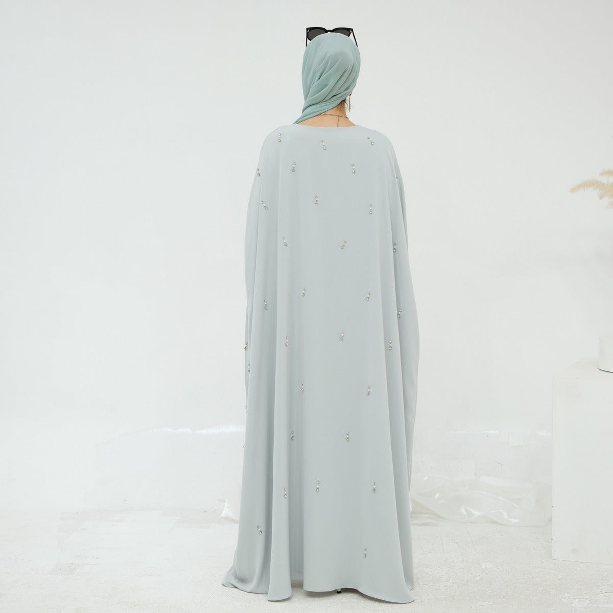 Celestial Beaded Luxury Muslim Abaya Set | Modest Dresses with Beading Detailing (MA266)
