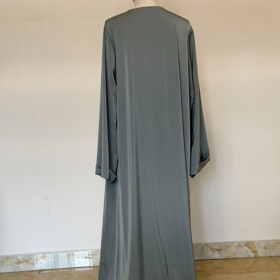Archive Piece Satin-Look Long Robe Three-Piece Set - MP068 (Size M Only)
