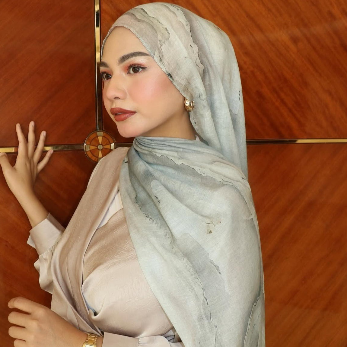 Versatile Watercolor Print Headscarf Hijab Collection (MH166)