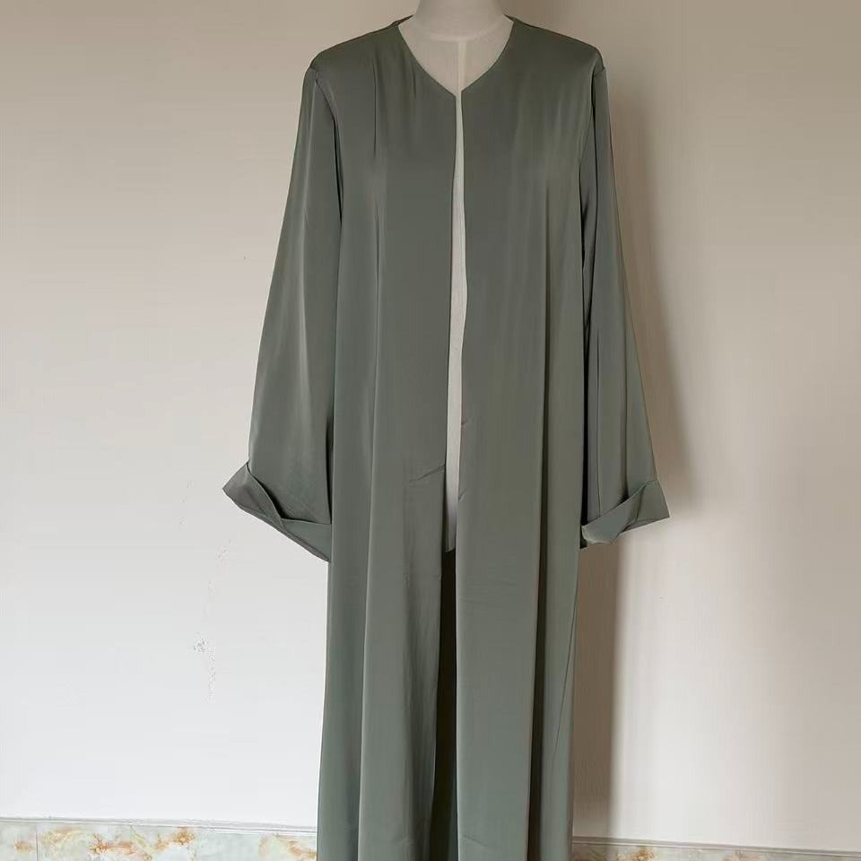 Archive Piece Satin-Look Long Robe Three-Piece Set - MP068 (Size M Only)