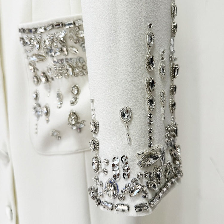 Crystal Embellished Blazer Evening Gown(MS300)