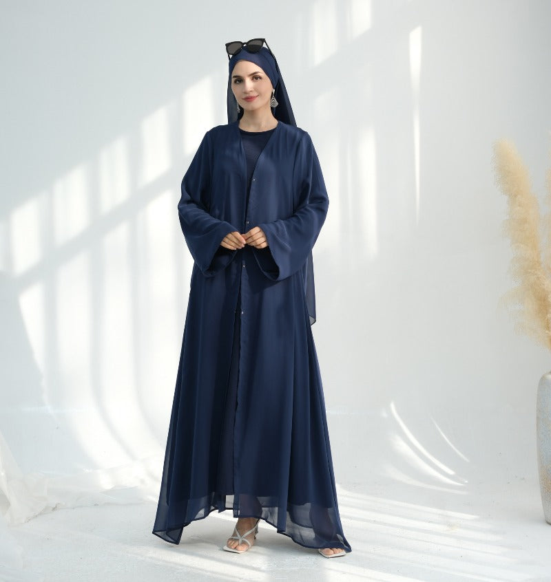 Premium Chiffon 3-Piece Set Abaya(MOA231)